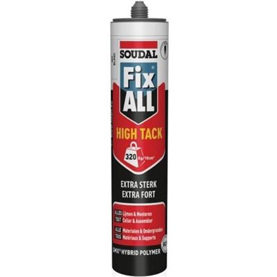 Soudal fix - all "high-tack" lijmkit wit 290 ml - 153984 Soudal fix - all "high-tack" lijmkit wit 290 ml - 153984