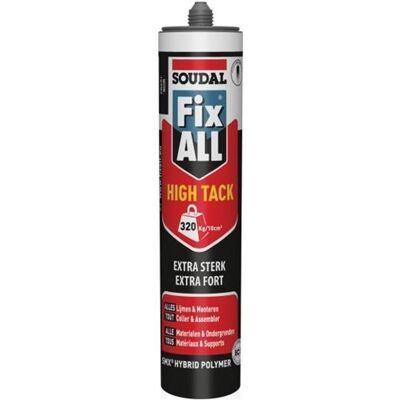 Soudal fix - all "high-tack" lijmkit zwart 290 ml - 153986 Soudal fix - all "high-tack" lijmkit zwart 290 ml - 153986