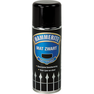 Hammerite Mat Zwart 400ml Spuitbus - Verf Spray Hammerite Mat Zwart 400ml Spuitbus - Verf Spray
