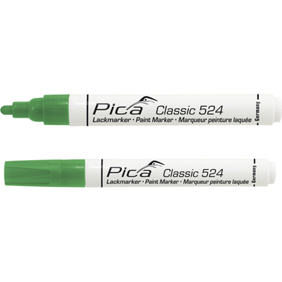 Pica 524/36 lakmarker 2-4mm ronde tip groen 10 stuks - pi52436 Pica 524/36 lakmarker 2-4mm ronde tip groen 10 stuks - pi52436