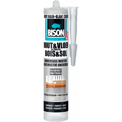 Bison hout&vloer white wash koker 300 ml, voor parket, laminaat, planken, kurken, pvc, kleurvast, schuurbaar, elastisch, hoogwaardige afdichtingskit, voor voegen en opvullen Bison hout&vloer white wash koker 300 ml, voor parket, laminaat, planken, kurken, pvc, kleurvast, schuurbaar, elastisch, hoogwaardige afdichtingskit, voor voegen en opvullen
