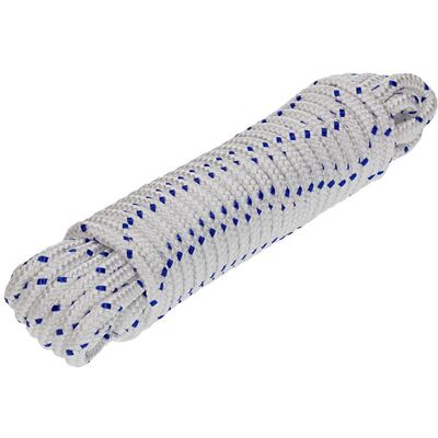 Mack 1006922 - pp gevlochten wit/blauw streng8mm 10m 5 stuks Mack 1006922 - pp gevlochten wit/blauw streng8mm 10m 5 stuks