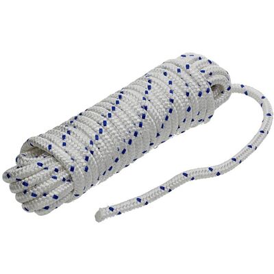 Mack 1006926 - pp gevlochten wit/blauw streng12mm 10m 5 stuks Mack 1006926 - pp gevlochten wit/blauw streng12mm 10m 5 stuks