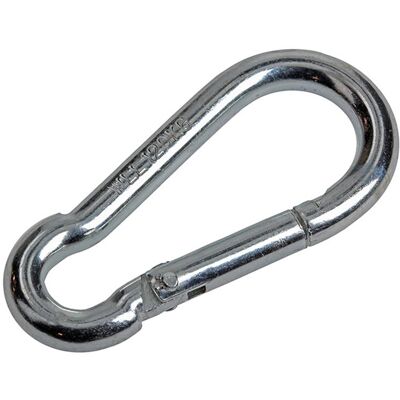 Mack 1008438 - 1 karabijnhaak + veer 6 x 60mm verzinkt 10 stuks Mack 1008438 - 1 karabijnhaak + veer 6 x 60mm verzinkt 10 stuks