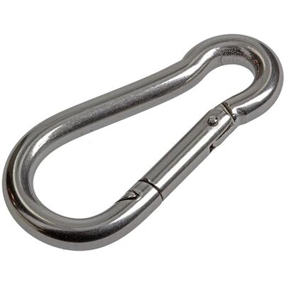 Mack 1008440 - 1 karabijnhaak + veer 8 x 80mm inox 10 stuks Mack 1008440 - 1 karabijnhaak + veer 8 x 80mm inox 10 stuks