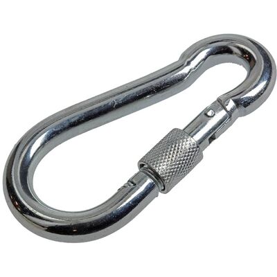 Mack 1008447 - 1 karabijnhaak + borgsl. 10 x 100mm verzinkt 10 stuks Mack 1008447 - 1 karabijnhaak + borgsl. 10 x 100mm verzinkt 10 stuks