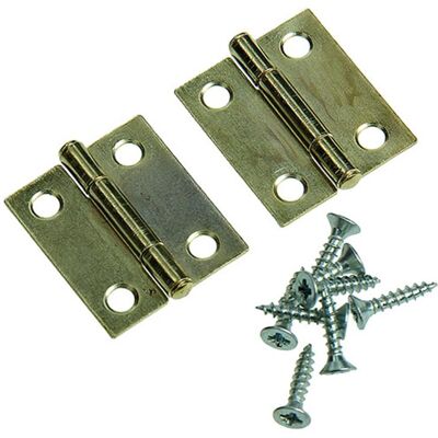 Mack 1013502 - 2 smalle scharnieren messing h 25 x b 18 mm 5 stuks Mack 1013502 - 2 smalle scharnieren messing h 25 x b 18 mm 5 stuks