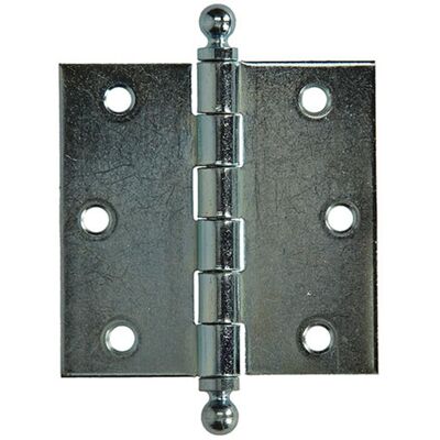 Yale 1019137 - 3 bolknopscharnieren verzinkt 76x76mm 2 stuks Yale 1019137 - 3 bolknopscharnieren verzinkt 76x76mm 2 stuks