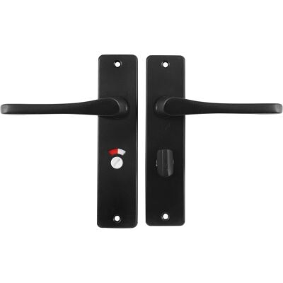 STARX deurklink zwart – deurbeslag – deurschild met toiletsluiting (wc57–5) – deurklink vlinder STARX deurklink zwart – deurbeslag – deurschild met toiletsluiting (wc57–5) – deurklink vlinder
