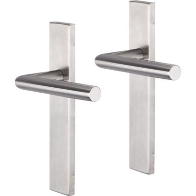 Impresso Deurkruk - harrow - voor binnen - vierkant deurschild - rvs - 2 stuks Impresso Deurkruk - harrow - voor binnen - vierkant deurschild - rvs - 2 stuks