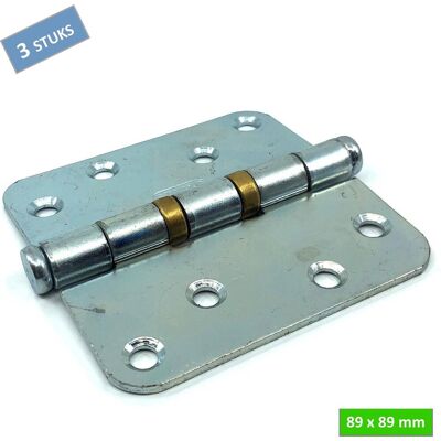 STARX kogelscharnier 89x89 ronde hoek verzinkt STARX kogelscharnier 89x89 ronde hoek verzinkt