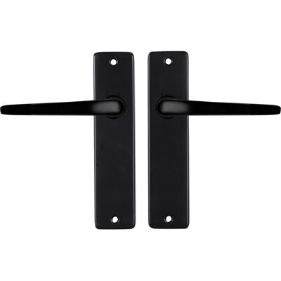 STARX deurklink zwart – deurbeslag – deurkruk met schild – deurklink duim - 43 x 180 mm – 㘠18 mm STARX deurklink zwart – deurbeslag – deurkruk met schild – deurklink duim - 43 x 180 mm – 㘠18 mm