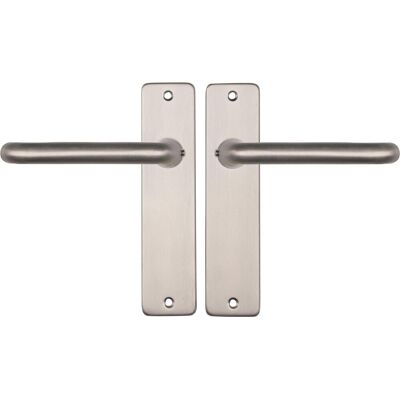 STARX deurklink zilver - rvs look – deurbeslag – deurkruk met schild – blind - deurklink coupe - 43 x 180 mm – 㘠18 mm STARX deurklink zilver - rvs look – deurbeslag – deurkruk met schild – blind - deurklink coupe - 43 x 180 mm – 㘠18 mm