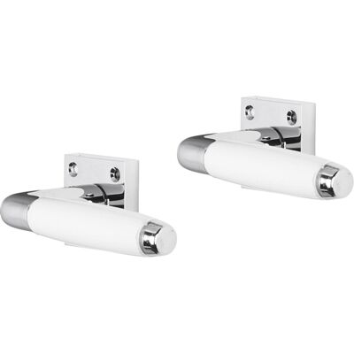 Impresso Deurkruk - durban - voor binnen - vierkant met schroeven - chroom - wit - 2 stuks Impresso Deurkruk - durban - voor binnen - vierkant met schroeven - chroom - wit - 2 stuks