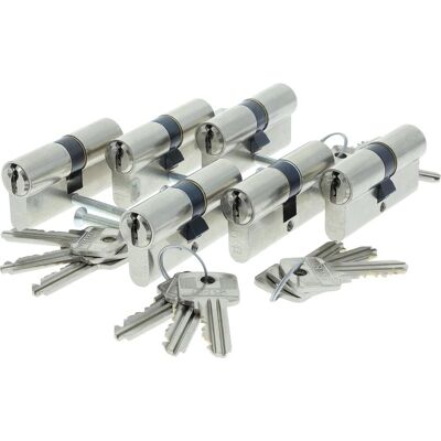 STARX profielcilinder gelijksluitend skg2 60mm vernikkeld STARX profielcilinder gelijksluitend skg2 60mm vernikkeld