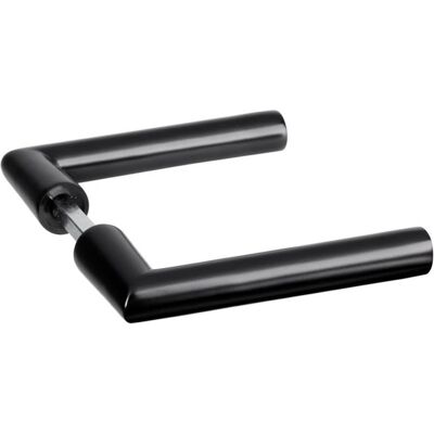 Impresso - london -deurbeslag set ( 2 x deurkruk exclusief rozet ) - aluminium - mat zwart Impresso - london -deurbeslag set ( 2 x deurkruk exclusief rozet ) - aluminium - mat zwart