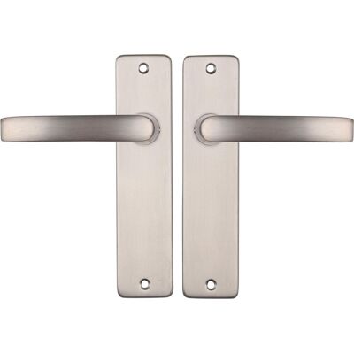 STARX deurklink zilver - rvs look – deurbeslag – deurkruk met schild – blind - deurklink blok – 43 x 180 x 㘠18 mm STARX deurklink zilver - rvs look – deurbeslag – deurkruk met schild – blind - deurklink blok – 43 x 180 x 㘠18 mm