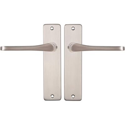 STARX deurklink zilver - rvs look – deurbeslag – deurkruk met schild – blind - deurklink vlinder - 43 x 180 mm – 㘠18 mm STARX deurklink zilver - rvs look – deurbeslag – deurkruk met schild – blind - deurklink vlinder - 43 x 180 mm – 㘠18 mm
