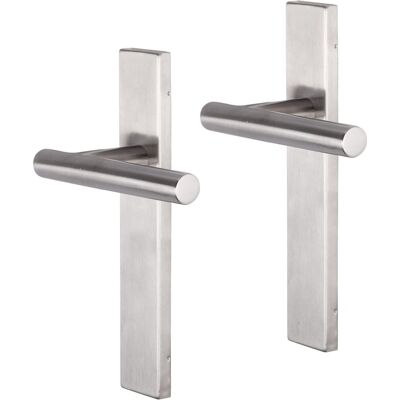 Impresso Deurkruk - chelsea - voor binnen - vierkant deurschild - rvs - 2 stuks Impresso Deurkruk - chelsea - voor binnen - vierkant deurschild - rvs - 2 stuks