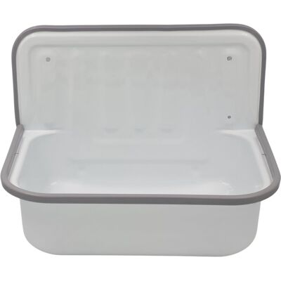 Plieger uitstortgootsteen - uitgietbak - met sifon, plug & ketting - wit - 50.5cm x 33cm Plieger uitstortgootsteen - uitgietbak - met sifon, plug & ketting - wit - 50.5cm x 33cm