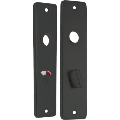 STARX wc- schild - kortschild met wc-slot (wc63/8) - aluminium – zwart STARX wc- schild - kortschild met wc-slot (wc63/8) - aluminium – zwart