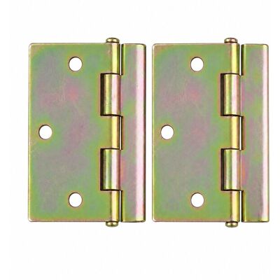 Kinzo deurscharnieren - 2 stuks - metalen scharnieren 82 x 82 mm - inclusief 12 schroeven - voor deuren en kasten Kinzo deurscharnieren - 2 stuks - metalen scharnieren 82 x 82 mm - inclusief 12 schroeven - voor deuren en kasten