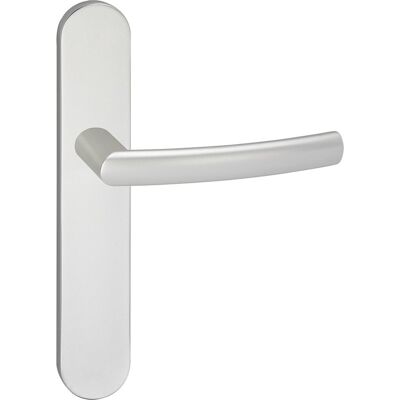 Impresso Deurkruk - burton - voor binnen - ovaal deurschild - aluminium - 2 stuks Impresso Deurkruk - burton - voor binnen - ovaal deurschild - aluminium - 2 stuks