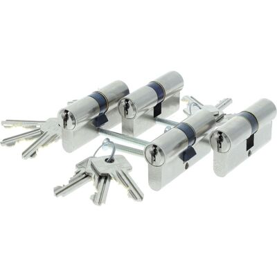 STARX profielcilinder vernikkeld 60mm gelijksluitend skg2 STARX profielcilinder vernikkeld 60mm gelijksluitend skg2