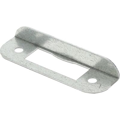 Nemef hoeksluitplaat - afgerond - 80 x 24 x 12 mm (lxbxh/b+lip) - staal verzinkt - hp1255 Nemef hoeksluitplaat - afgerond - 80 x 24 x 12 mm (lxbxh/b+lip) - staal verzinkt - hp1255