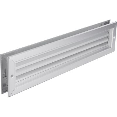 STARX deur rooster - 470 x 121 mm - geanodiseerd aluminium f1 STARX deur rooster - 470 x 121 mm - geanodiseerd aluminium f1