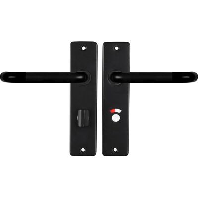 STARX deurklink zwart – deurbeslag – deurschild met toiletsluiting (wc63–8) – deurklink coupe STARX deurklink zwart – deurbeslag – deurschild met toiletsluiting (wc63–8) – deurklink coupe