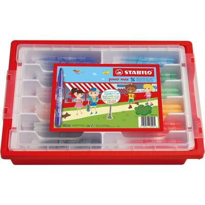 STABILO Power Max Markers - 96 stuks - Assortiment in 12 kleuren STABILO Power Max Markers - 96 stuks - Assortiment in 12 kleuren