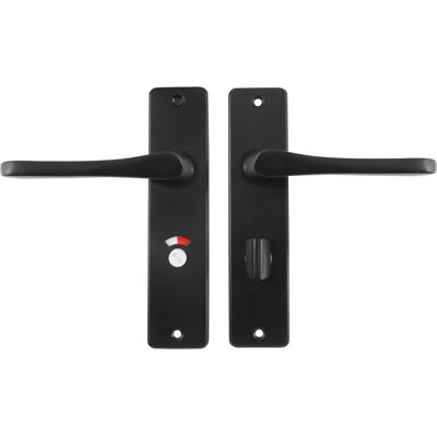 STARX deurklink zwart – deurbeslag – deurschild met toiletsluiting (wc63–8) – deurklink vlinder STARX deurklink zwart – deurbeslag – deurschild met toiletsluiting (wc63–8) – deurklink vlinder
