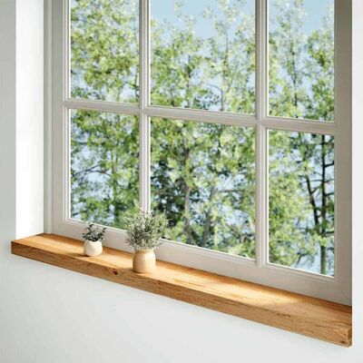 vidaXL Lichtbruin 110x15x2cm Houten Vensterbanken - Set van 2 vidaXL Lichtbruin 110x15x2cm Houten Vensterbanken - Set van 2