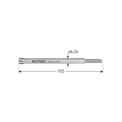 Rotec Centreerpen ø6.34mm l=102mm Rotec Centreerpen ø6.34mm l=102mm