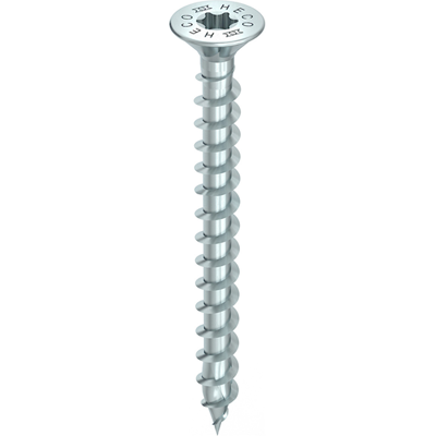 Heco Houtschroef - 55mm, 4.5mm, Wit - Houtschroef met Verzonken Kop Heco Houtschroef - 55mm, 4.5mm, Wit - Houtschroef met Verzonken Kop