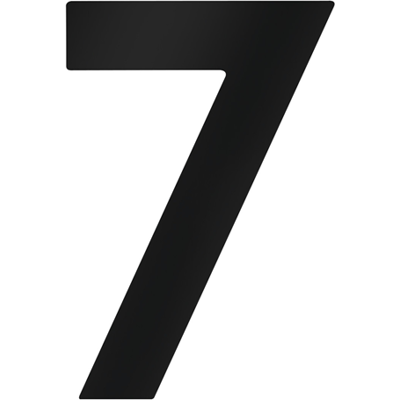 Metafranc huisnummer 7 120mm zwart - wu0424667 Metafranc huisnummer 7 120mm zwart - wu0424667