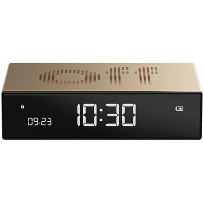 Lexon wekker flip premium gold - Lexon wekker flip premium gold -