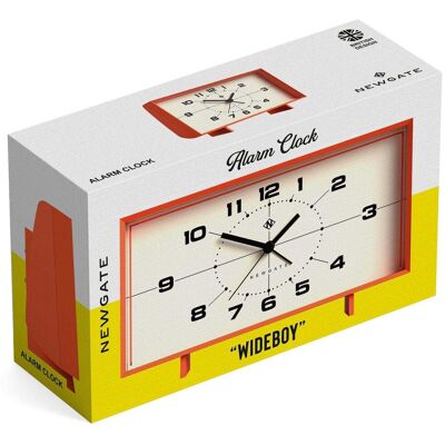 Newgate wideboy - wekker - oranje met creme wijzerplaat Newgate wideboy - wekker - oranje met creme wijzerplaat