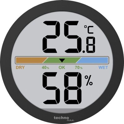 Technoline thermometer ws 9418 60 x 60 x 15mm zwart Technoline thermometer ws 9418 60 x 60 x 15mm zwart