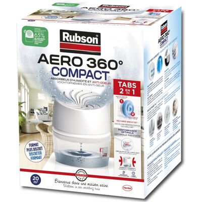 Rubson Ontvochtiger AERO 360 voor badkamer 450 g Rubson Ontvochtiger AERO 360 voor badkamer 450 g