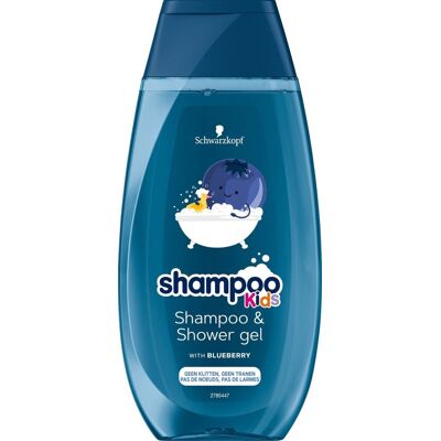 Schwarzkopf kids - shampoo & douchegel - bosbes - 250ml - vegan Schwarzkopf kids - shampoo & douchegel - bosbes - 250ml - vegan