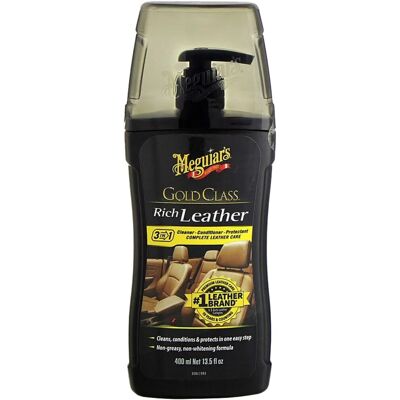 Meguiar's gold class rich leather cleaner & conditioner - auto leer behandelen - leer reinigen auto - 400ml Meguiar's gold class rich leather cleaner & conditioner - auto leer behandelen - leer reinigen auto - 400ml