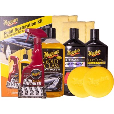 Meguiar's Meguiar's paint restoration kit - complete lakherstel set - inclusief shampoo, clay bar, compound & wax - voor doffe & verwaarloosde lak Meguiar's Meguiar's paint restoration kit - complete lakherstel set - inclusief shampoo, clay bar, compound & wax - voor doffe & verwaarloosde lak