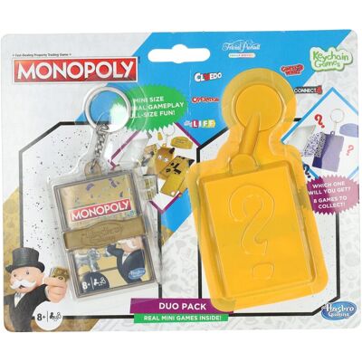 Hasbro mini game sleutelhanger monopoly gold Multi kleuren Hasbro mini game sleutelhanger monopoly gold Multi kleuren