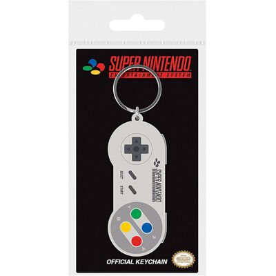 Nintendo SNES Controller PVC Sleutelhanger Multi kleuren Nintendo SNES Controller PVC Sleutelhanger Multi kleuren