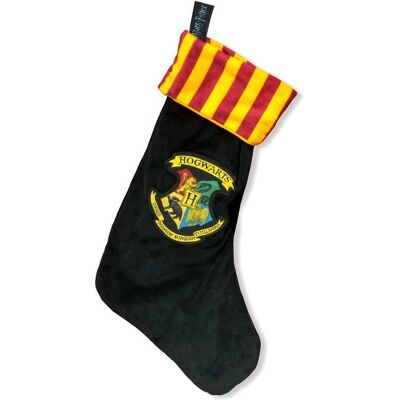 Harry Potter Hogwarts fleece christmas stocking woven badge 47x30cm Harry Potter Hogwarts fleece christmas stocking woven badge 47x30cm