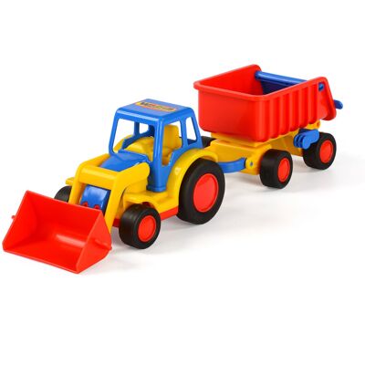 Cavallino Toys Cavallino Basis Tractor met Schop en Trailer Cavallino Toys Cavallino Basis Tractor met Schop en Trailer