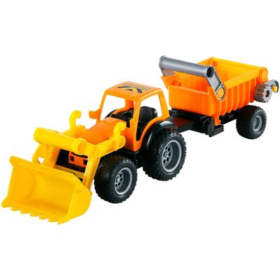 Cavallino tractor met voorlader en aanhanger Cavallino tractor met voorlader en aanhanger