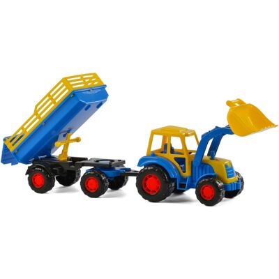 Cavallino Toys Cavallino Tractor met Voorlader en Aanhanger - Speelgoed Tractor Cavallino Toys Cavallino Tractor met Voorlader en Aanhanger - Speelgoed Tractor